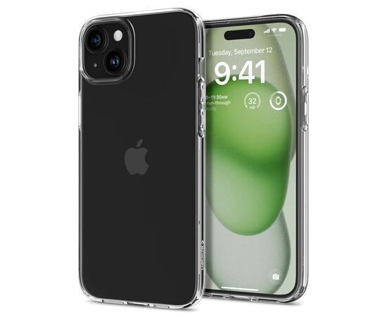 Чехол для мобильного телефона Spigen Apple iPhone 15 Plus Liquid Crystal, Crystal Clear (ACS06647), изображение 2 Чехол для мобильного телефона Spigen Apple iPhone 15 Plus Liquid Crystal, Crystal Clear (ACS06647), изображение 2