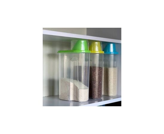 Ємність для сипучих продуктів Stenson 15 х 8,5 х 27 Блакитна (WHW20475-6 blue), зображення 2 Ємність для сипучих продуктів Stenson 15 х 8,5 х 27 Блакитна (WHW20475-6 blue), зображення 2