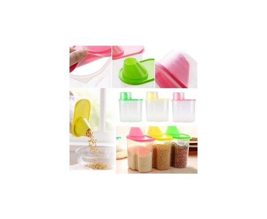 Ємність для сипучих продуктів Stenson 15 х 8,5 х 27 Жовта (WHW20475-6 yellow), зображення 3 Ємність для сипучих продуктів Stenson 15 х 8,5 х 27 Жовта (WHW20475-6 yellow), зображення 3