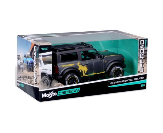 Машина Maisto Ford Bronco 2021 Badlands 1:24 Серый металлик (32541 met. grey), изображение 3 Машина Maisto Ford Bronco 2021 Badlands 1:24 Серый металлик (32541 met. grey), изображение 3