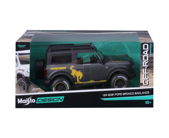Машина Maisto Ford Bronco 2021 Badlands 1:24 Сірий металік (32541 met. grey)
