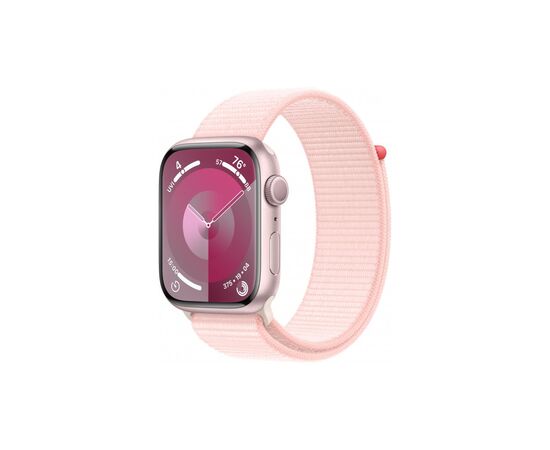 Смарт-годинник Apple Watch Series 9 GPS 41mm Pink Aluminium Case with Light Pink Sport Loop (MR953QP/A)
