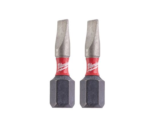 Набор бит Milwaukee SHOCKWAVE, SL0,8x5,5, 25мм, 2шт (4932430902), изображение 2 Набор бит Milwaukee SHOCKWAVE, SL0,8x5,5, 25мм, 2шт (4932430902), изображение 2