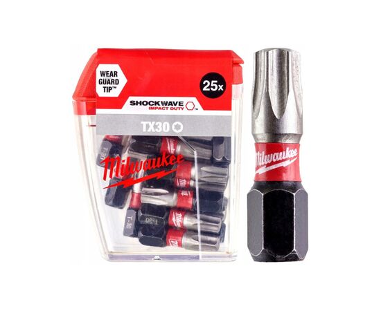 Набор бит Milwaukee SHOCKWAVE, TX30, 25мм, 25шт (4932430886)