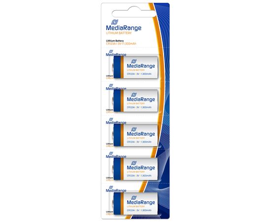 Батарейка Mediarange CR 123A 3V Lithium Batteries Pack 5 (MRBAT150)