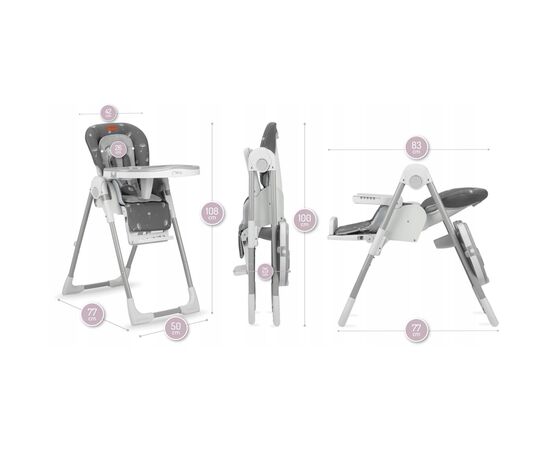 Стульчик для кормления MoMi Yumtis+ Dark Gray (KRKA00022), изображение 5 Стульчик для кормления MoMi Yumtis+ Dark Gray (KRKA00022), изображение 5