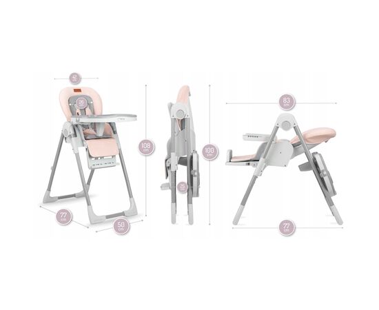 Стілець для годування MoMi Yumtis+ Pink (KRKA00021), зображення 5 Стілець для годування MoMi Yumtis+ Pink (KRKA00021), зображення 5