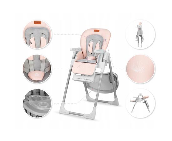 Стілець для годування MoMi Yumtis+ Pink (KRKA00021), зображення 6 Стілець для годування MoMi Yumtis+ Pink (KRKA00021), зображення 6