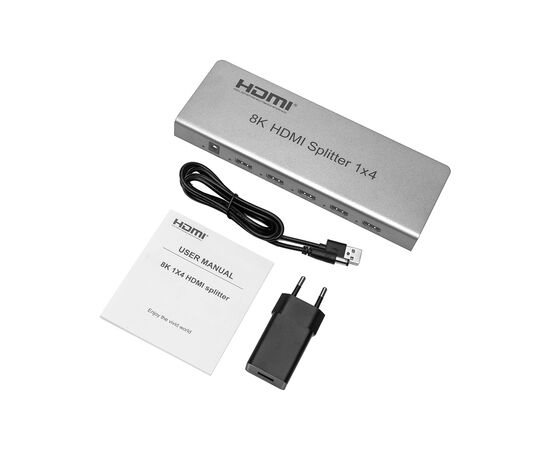 Розгалужувач PowerPlant HDMI 8K 1x4 (CA914203), зображення 6 Розгалужувач PowerPlant HDMI 8K 1x4 (CA914203), зображення 6