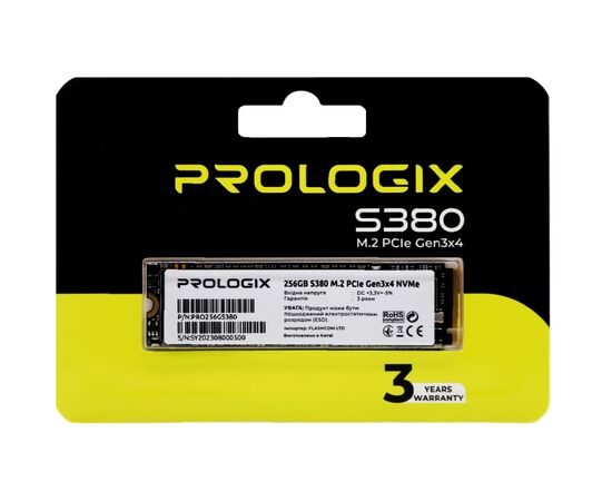 Накопитель SSD M.2 2280 256GB Prologix (PRO256GS380), изображение 4 Накопитель SSD M.2 2280 256GB Prologix (PRO256GS380), изображение 4