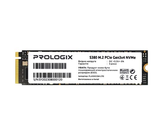 Накопитель SSD M.2 2280 256GB Prologix (PRO256GS380)