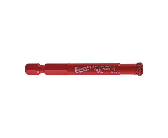 Коронка Milwaukee алмазна Diamond Plus, 6мм, з хвостовиком (49560505)
