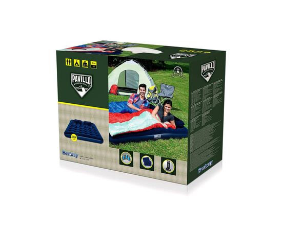 Матрас надувной BestWay Pavillo велюр Синій 152 х 203 х 22 см (67374), изображение 8