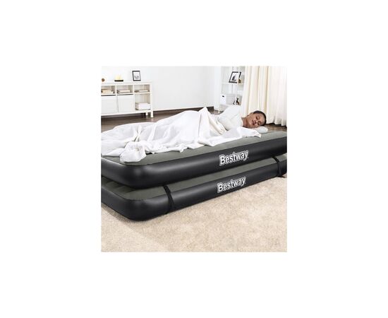 Матрас надувной BestWay 3в1 99 х 188 х 25/51 см Чорний (BW 67922), изображение 2 Матрас надувной BestWay 3в1 99 х 188 х 25/51 см Чорний (BW 67922), изображение 2