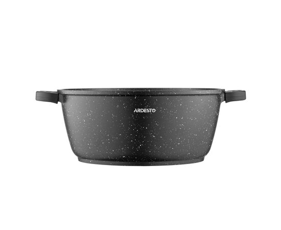 Кастрюля Ardesto Gemini Anzio скляна кришка 28 см 6,4 л чорна (AR2426GE), изображение 4 Кастрюля Ardesto Gemini Anzio скляна кришка 28 см 6,4 л чорна (AR2426GE), изображение 4