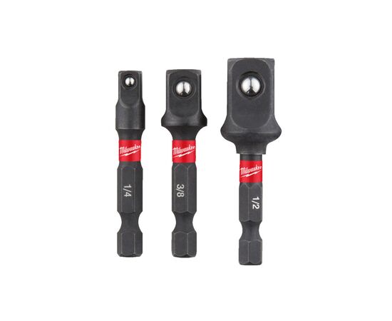 Адаптер для инструмента Milwaukee 1/4" HEX на квадраты 1/4", 3/8", 1/2" (4932479228), изображение 2 Адаптер для инструмента Milwaukee 1/4" HEX на квадраты 1/4", 3/8", 1/2" (4932479228), изображение 2