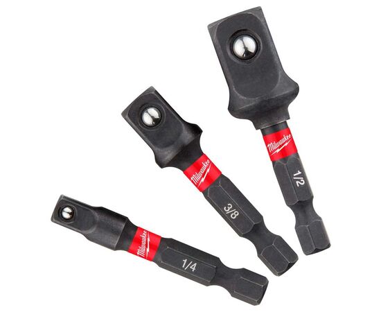 Адаптер для інструменту Milwaukee 1/4" HEX на квадрати 1/4", 3/8", 1/2" (4932479228)