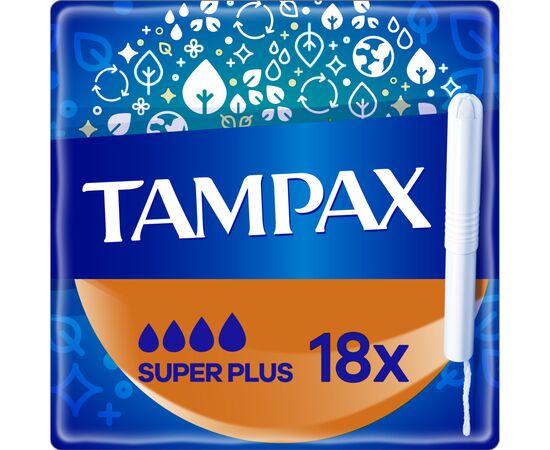 Тампоны Tampax Super Plus с аппликатором 18 шт. (8006540716670)