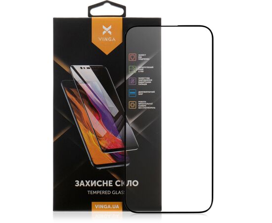 Стекло защитное Vinga Apple iPhone 15 Pro Max (VGIP15PM)