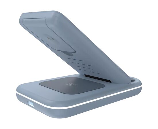 Зарядное устройство Canyon WS-304 Foldable 3in1 Wireless charger Blue (CNS-WCS304BL), изображение 4 Зарядное устройство Canyon WS-304 Foldable 3in1 Wireless charger Blue (CNS-WCS304BL), изображение 4