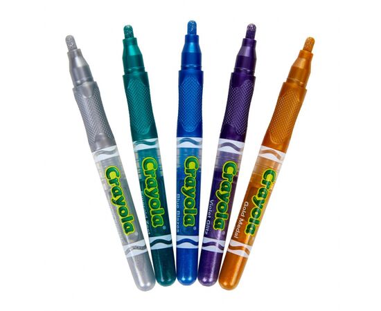 Фломастеры Crayola Набор с блестками 5 шт (256354.012), изображение 2 Фломастеры Crayola Набор с блестками 5 шт (256354.012), изображение 2