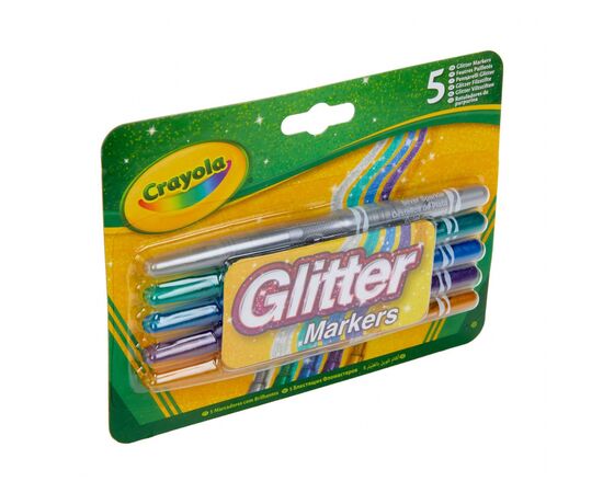 Фломастеры Crayola Набор с блестками 5 шт (256354.012), изображение 4 Фломастеры Crayola Набор с блестками 5 шт (256354.012), изображение 4