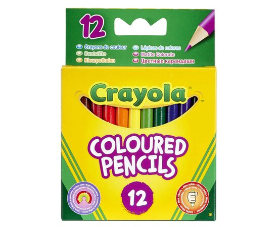 Карандаши цветные Crayola короткие 12 шт (256250.036)