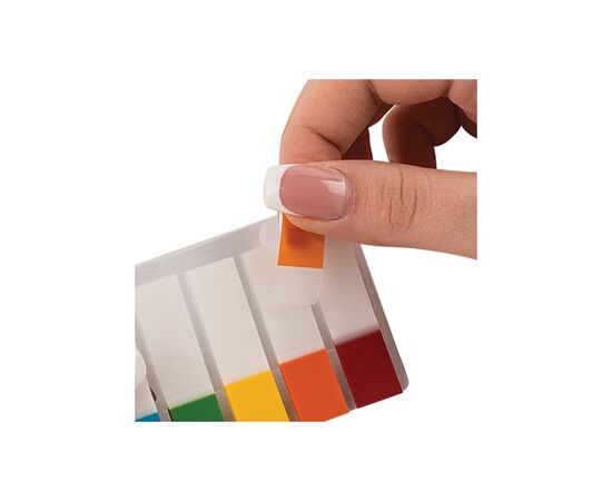 Стикер-закладка Buromax Половинки Plastic bookmarks 45x12mm, 5*20 шт, neon (BM.2305-98), изображение 2