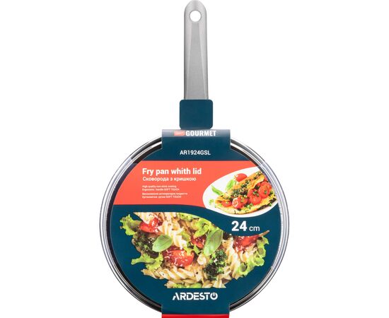 Сковорода Ardesto Gemini Gourmet Vasto з кришкою 24 см (AR1924GSL), изображение 10 Сковорода Ardesto Gemini Gourmet Vasto з кришкою 24 см (AR1924GSL), изображение 10