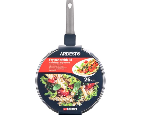 Сковорода Ardesto Gemini Gourmet Apulia з кришкою 26 см (AR2426GGL), изображение 10 Сковорода Ardesto Gemini Gourmet Apulia з кришкою 26 см (AR2426GGL), изображение 10