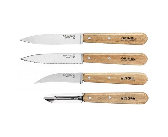 Набор ножей Opinel Les Essentiels Olive 4шт (002163), изображение 2 Набор ножей Opinel Les Essentiels Olive 4шт (002163), изображение 2