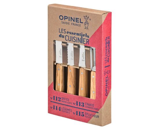 Набор ножей Opinel Les Essentiels Olive 4шт (002163), изображение 3 Набор ножей Opinel Les Essentiels Olive 4шт (002163), изображение 3