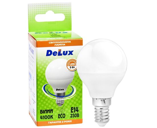Лампочка Delux BL50P 5 Вт 4100K 220В E14 (90020558), изображение 3 Лампочка Delux BL50P 5 Вт 4100K 220В E14 (90020558), изображение 3