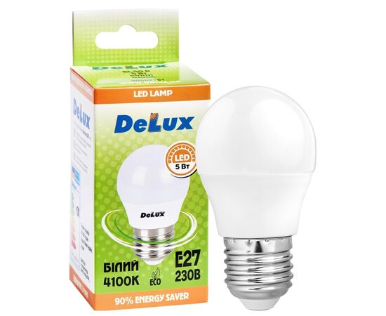 Лампочка Delux BL50P 5 Вт 4100K 220В E27 (90020559), изображение 3 Лампочка Delux BL50P 5 Вт 4100K 220В E27 (90020559), изображение 3