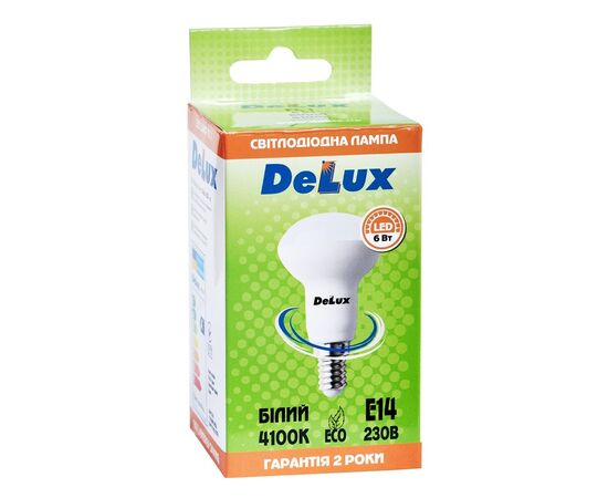Лампочка Delux FC1 6Вт R50 4100K 220В E14 (90020563), изображение 2 Лампочка Delux FC1 6Вт R50 4100K 220В E14 (90020563), изображение 2