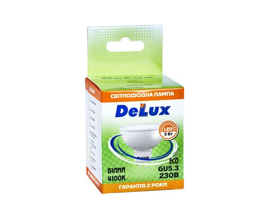Лампочка Delux JCDR 5Вт 4100K 220В_GU5.3 (90020568), изображение 2 Лампочка Delux JCDR 5Вт 4100K 220В_GU5.3 (90020568), изображение 2