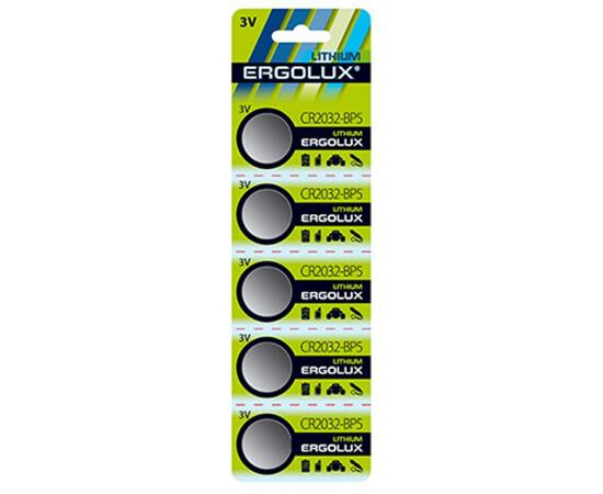 Батарейка Ergolux CR-2032 Lithium * 5 (CR2032-BP5)