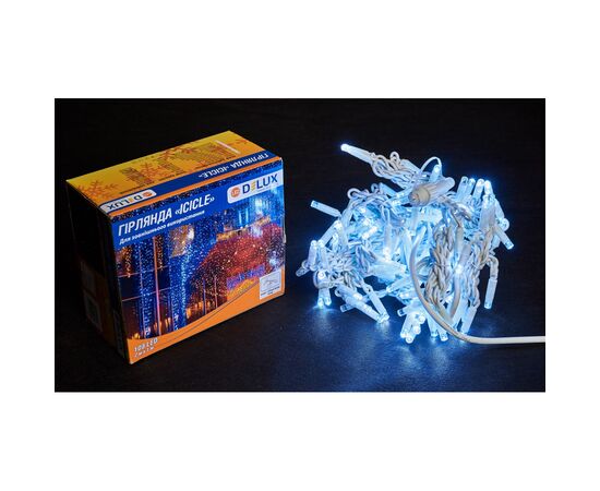 Гирлянда Delux ICICLE flash 108LED 2 х 1 м белый/белый IP44 EN (90012939), изображение 2 Гирлянда Delux ICICLE flash 108LED 2 х 1 м белый/белый IP44 EN (90012939), изображение 2