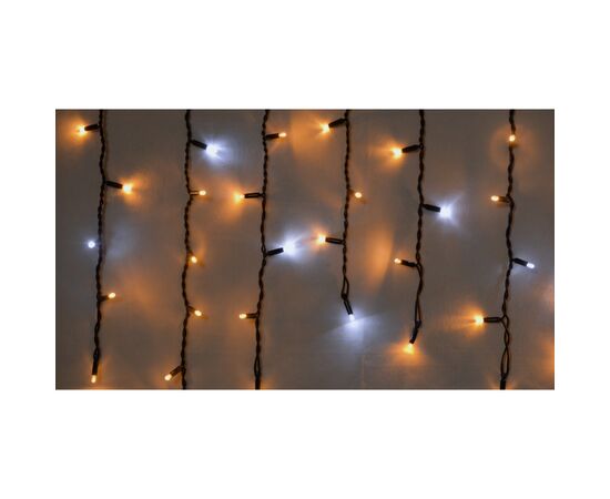 Гирлянда Delux ICICLE 75LED 2x0.7 м Белый flash Желтый/Черный IP44 (90015183)
