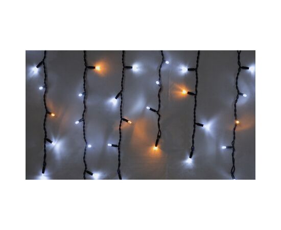 Гірлянда Delux ICICLE 100LED 2x0.7 м Жовтий flash Білий/Чорний IP44 (90015182)