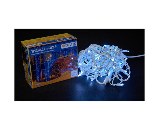 Гирлянда Delux ICICLE 75 LED 2 x 0.7 м IP44 EN Белый/белый (90016588), изображение 2 Гирлянда Delux ICICLE 75 LED 2 x 0.7 м IP44 EN Белый/белый (90016588), изображение 2