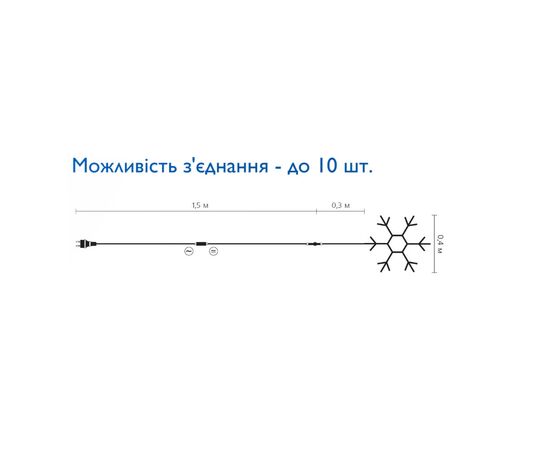 Гирлянда Delux Motif flash Snowflake 40 см синий P44 EN (90012962), изображение 2 Гирлянда Delux Motif flash Snowflake 40 см синий P44 EN (90012962), изображение 2