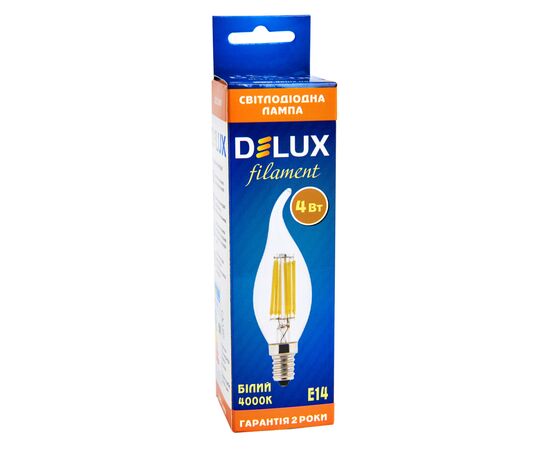 Лампочка Delux BL37B 4 Вт tail 4000K 220В E14 filament (90011686), изображение 3 Лампочка Delux BL37B 4 Вт tail 4000K 220В E14 filament (90011686), изображение 3