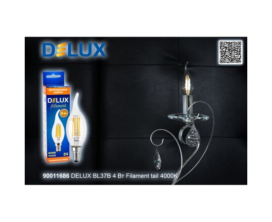 Лампочка Delux BL37B 4 Вт tail 4000K 220В E14 filament (90011686), изображение 5 Лампочка Delux BL37B 4 Вт tail 4000K 220В E14 filament (90011686), изображение 5