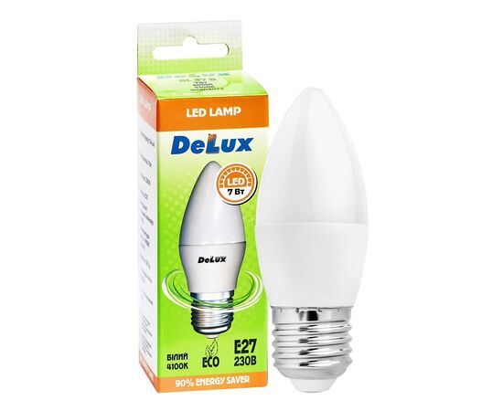 Лампочка Delux BL37B 7Вт 4100K 220В E27 (90020556), изображение 3 Лампочка Delux BL37B 7Вт 4100K 220В E27 (90020556), изображение 3