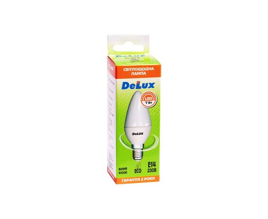 Лампочка Delux BL37B 7Вт 4100K 220В E14 (90011755), изображение 2 Лампочка Delux BL37B 7Вт 4100K 220В E14 (90011755), изображение 2