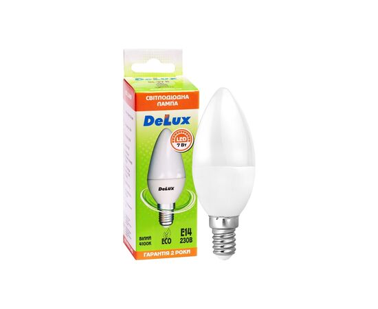 Лампочка Delux BL37B 7Вт 4100K 220В E14 (90011755), изображение 3 Лампочка Delux BL37B 7Вт 4100K 220В E14 (90011755), изображение 3