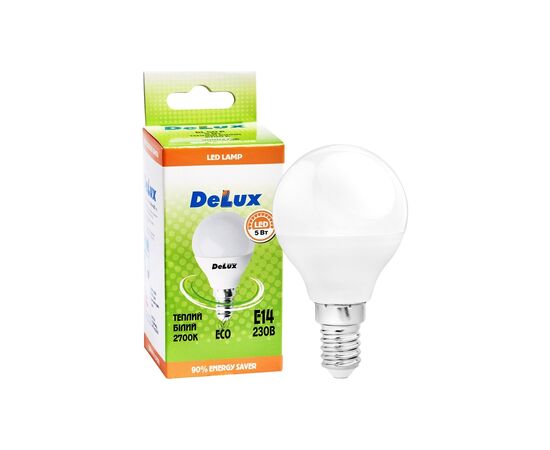 Лампочка Delux BL50P 5 Вт 2700K 220В E14 (90002758), изображение 2 Лампочка Delux BL50P 5 Вт 2700K 220В E14 (90002758), изображение 2
