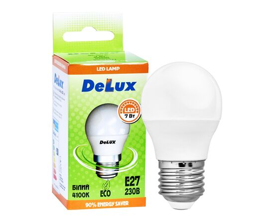 Лампочка Delux BL50P 7Вт 4100K 220В E27 (90020561), изображение 3 Лампочка Delux BL50P 7Вт 4100K 220В E27 (90020561), изображение 3