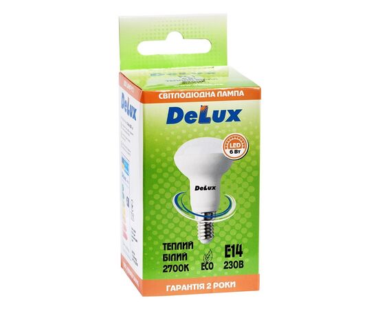Лампочка Delux FC1 6Вт R50_2700K 220В E14 (90012456), изображение 2 Лампочка Delux FC1 6Вт R50_2700K 220В E14 (90012456), изображение 2
